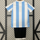 1986 Argentina Home Kids Retro Soccer Jersey