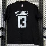 T263 Clippers GEORGE #13 Black High Quality Casual T-Shirt
