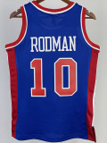 1988-89 OKC RODMAN #10 Blue Retro Top Quality Hot Pressing NBA Jersey