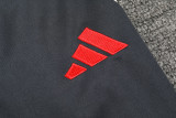 24-25 Man Utd Dark gray Half Pull Tracksuit (半拉链)