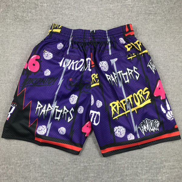 Raptors Purple City Edition Top Quality NBA Pocket Pants *猛龙涂鸦