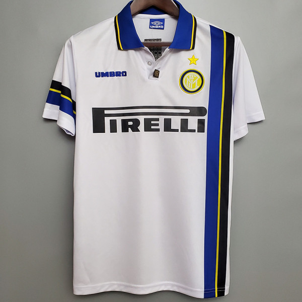 1997-1998 INT Away White Retro Soccer Jersey