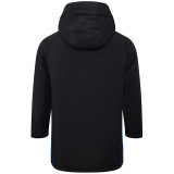 24-25 Spain Black Hooded Windbreaker Fabric Cotton Coat #G233