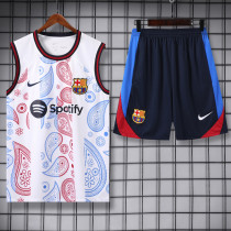 24-25 BAR White Tank top and shorts suit (印花)