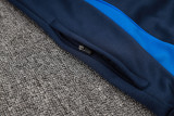 24-25 Italy Royal blue Hoodie Half Pull Tracksuit #F597半拉连帽