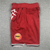 Rockets Red City Edition Top Quality NBA Pocket Pants * 火箭队中文版