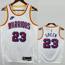 24-25 WARRIORS GREEN #23 White Retro Top Quality Hot Pressing NBA Jersey