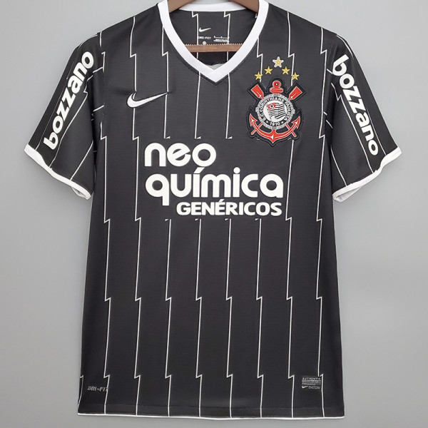 2011-2012 Corinthians Black Retro Soccer Jersey