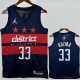 24-25 Wizards KUZMA #33 Royal Blue Top Quality Hot Pressing NBA Jersey (Trapeze Edition)飞人版