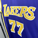 Lakers DONCIC #77 Blue Top Quality Hot Pressing NBA Jersey (Trapeze Edition) 飞人版
