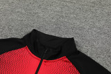 2024 JOM Red Black Half Pull Tracksuit #811(半拉链)