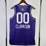 23-24 JAZZ CLARKSON #00 Purple City Edition Top Quality Hot Pressing NBA Jersey