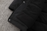 24-25 Black Hooded Windbreaker Fabric Cotton Coat #G264光板