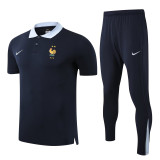 25-26 France Royal blue Polo Tracksuit