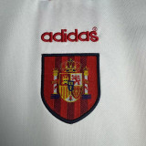 1996 Spain Away White Retro Soccer Jersey