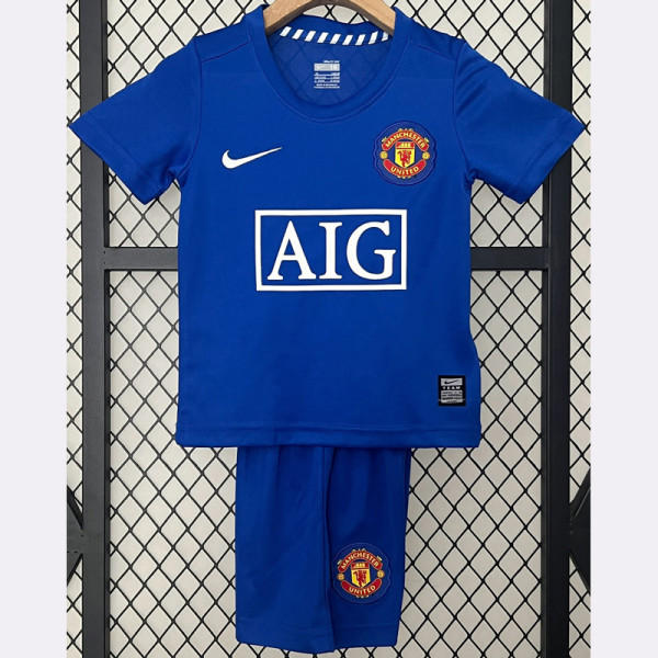2008-2009 Man Utd Away Kids Retro Soccer Jersey