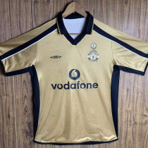 2001-2002 Man Utd Gold 100th Anniversary Retro Soccer Jersey