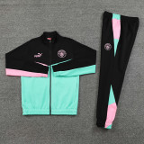 24-25 Man City Black Green Jacket Tracksuit #02