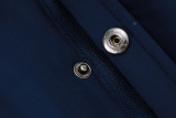 24-25 Royal Blue Hooded Windbreaker Fabric Cotton Coat #G263光板