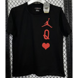 T179 Jordan Black High Quality Casual T-Shirt #爱心