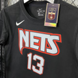 T202 Nets HARDEN #13 Black High Quality Casual T-Shirt
