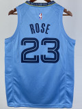 20-21 GRIZZLIES ROSE #23 Blue Top Quality Hot Pressing NBA Jersey (Trapeze Edition) 飞人版