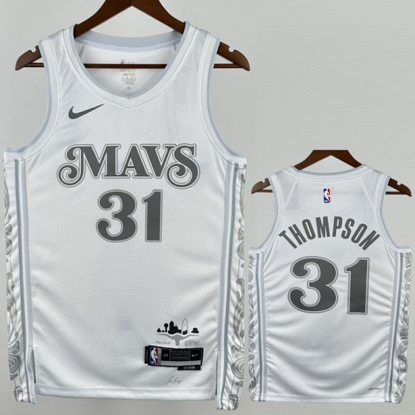 24-25 Dallas Mavericks THOMPSON #31 White City Edition Top Quality Hot Pressing NBA Jersey
