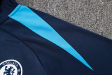 24-25 CHE Royal blue Hoodie Half Pull Tracksuit #F552半拉连帽