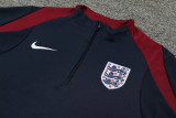 24-25 England Royal Blue Kids Half Pull Tracksuit (童装)(半拉链)