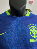 25-26 Brazil W Away Long Sleeve Player Version Soccer Jersey (长袖球员)(带星)