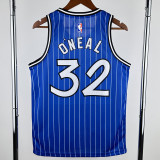 2018-2019 Magic O'NEAL #32 Blue Retro Top Quality Hot Pressing NBA Jersey (条纹)