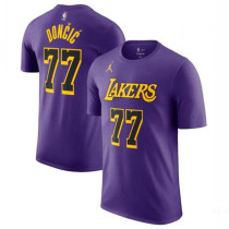 24-25 Lakers DONCIC #77 Purple High Quality Casual T-Shirt