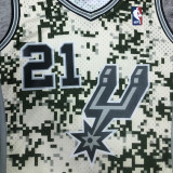2013-14 SA Spurs DUNCAN #21 Green CamouflageTop Quality Hot Pressing NBA Jersey (迷彩）