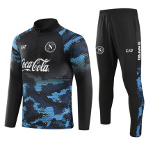 24-25 Napoli Blue Black Half Pull Tracksuit (半拉链)