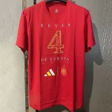 24-25 Spain Red High Quality Casual T-Shirt