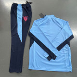 24-25 Sevilla Blue Half Pull Tracksuit (Pants Have Pocket)(半拉链)