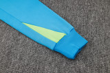 24-25 Brazil Lake blue Hoodie Half Pull Tracksuit #F567半拉连帽