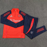 24-25 Man Utd Red Kids Half Pull Tracksuit (童装)(半拉链)