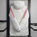 23-24 Flamengo White Hooded Cotton Coat Red Edge (红色边) 棉衣