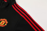 24-25 Man Utd Black Jacket Tracksuit #01