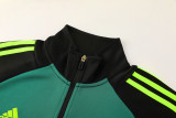 24-25 Man Utd Black Green Jacket Tracksuit #03