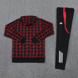 24-25 Man Utd Red Black Hoodie Tracksuit (卫衣套装)