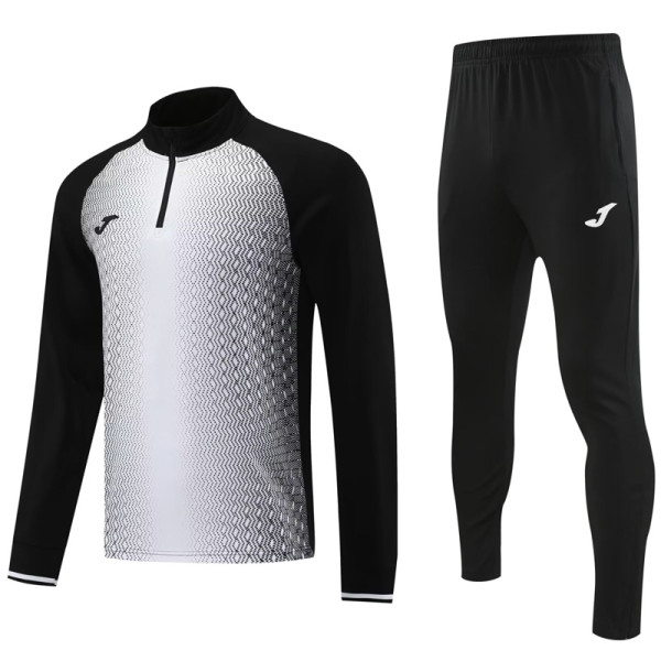 2024 JOM White Black Half Pull Tracksuit #811(半拉链)