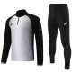 2024 JOM White Black Half Pull Tracksuit #811(半拉链)