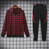 24-25 Man Utd Red Black Hoodie Tracksuit (卫衣套装)