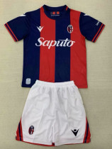 24-25 Bologna Home Kids Soccer Jersey