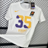 T141 SUNS DURANT #35 White High Quality Casual T-Shirt