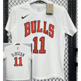 T169 BULLS DEROZAN #11 White High Quality Casual T-Shirt