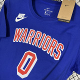 T225 WARRIORS PAYTON II #0 Blue High Quality Casual T-Shirt