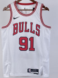 22-23 BULLS RODMAN #91 White Top Quality Hot Pressing NBA Jersey